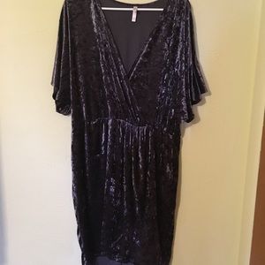 Plus size Xhilaration crushed velvet wrap dress